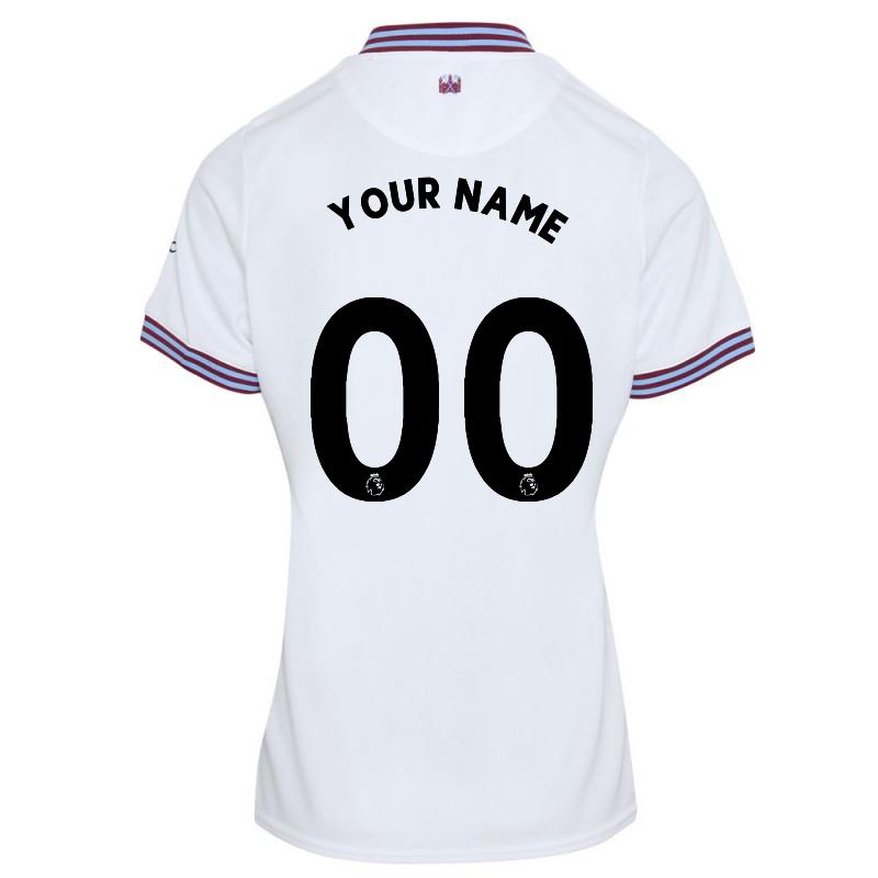 Damen Fußball Dein Name 0 Heimtrikot Weiß Trikot 2019/20 Hemd