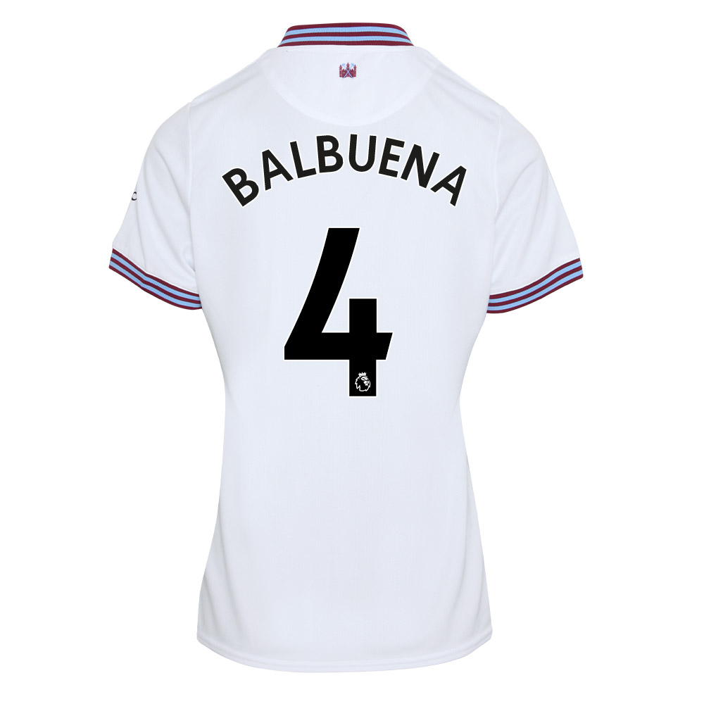 Damen Fußball Fabian Balbuena 4 Heimtrikot Weiß Trikot 2019/20 Hemd