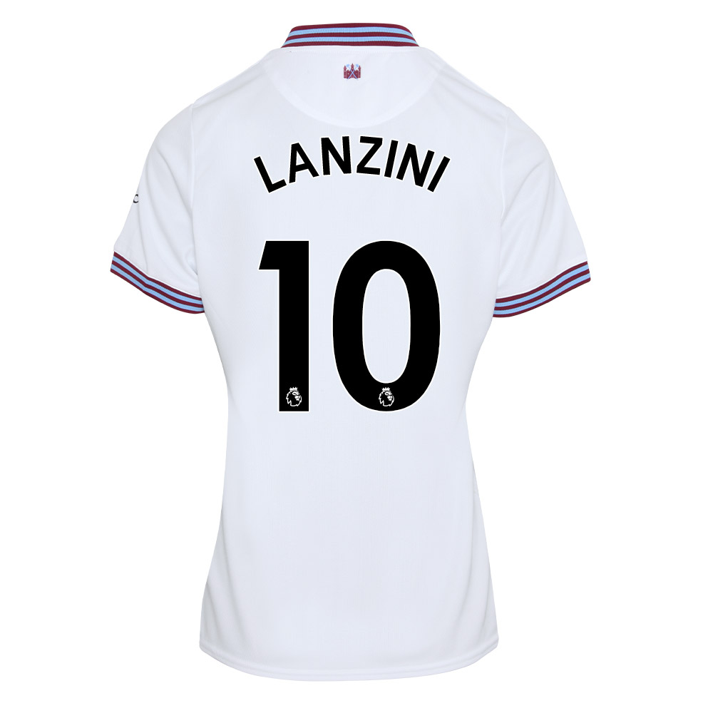 Damen Fußball Manuel Lanzini 10 Heimtrikot Weiß Trikot 2019/20 Hemd