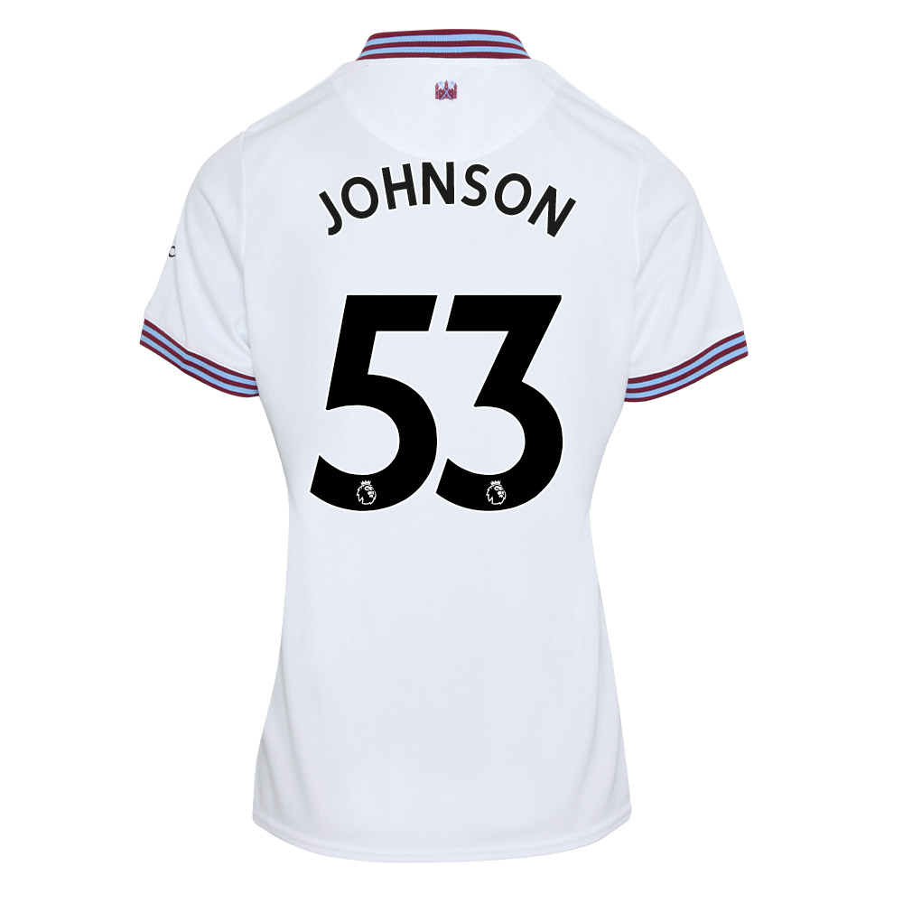 Damen Fußball Ben Johnson 53 Heimtrikot Weiß Trikot 2019/20 Hemd