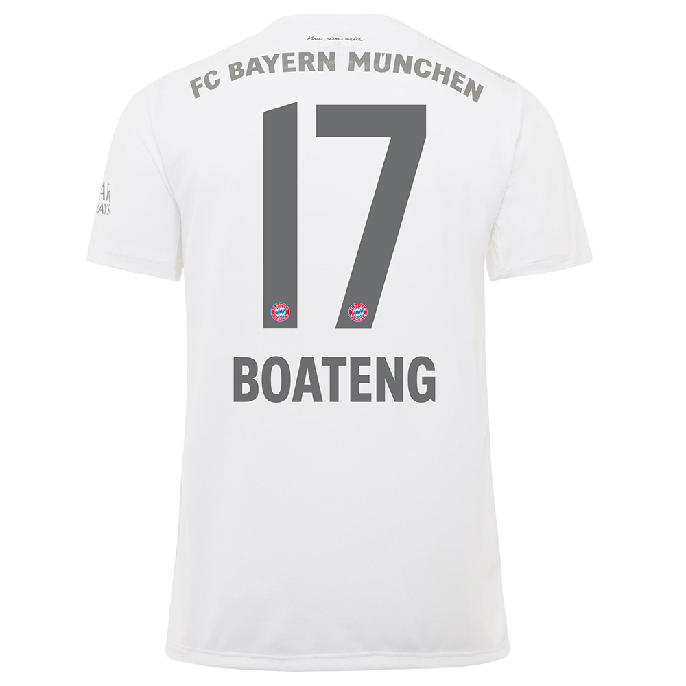 Damen Fußball Jerome Boateng 17 Auswärtstrikot Weiß Trikot 2019/20 Hemd