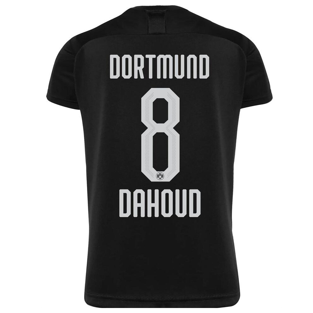 Damen Fußball Dahoud 8 Auswärtstrikot Schwarz Trikot 2019/20 Hemd