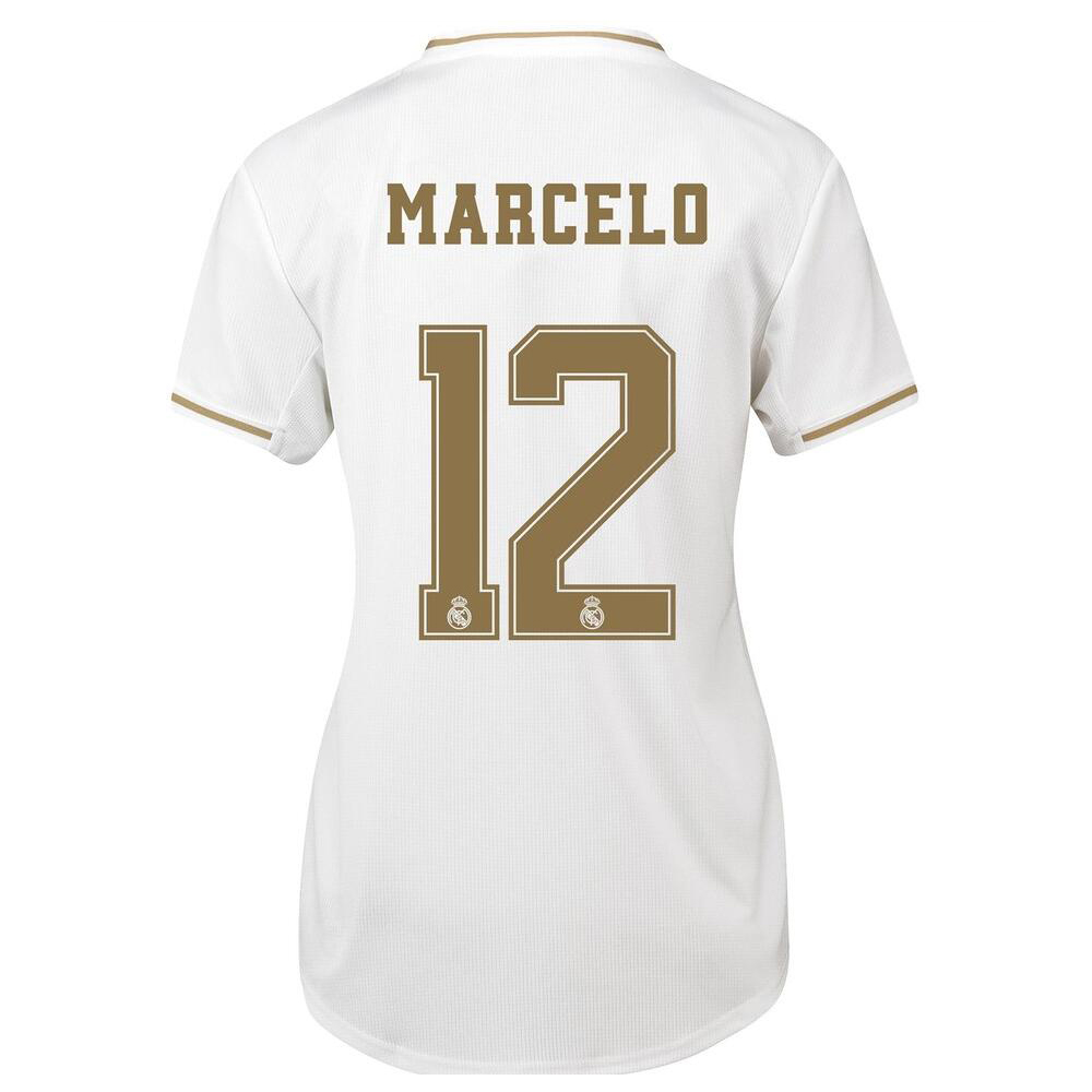 Damen Fußball Marcelo 12 Heimtrikot Weiß Trikot 2019/20 Hemd