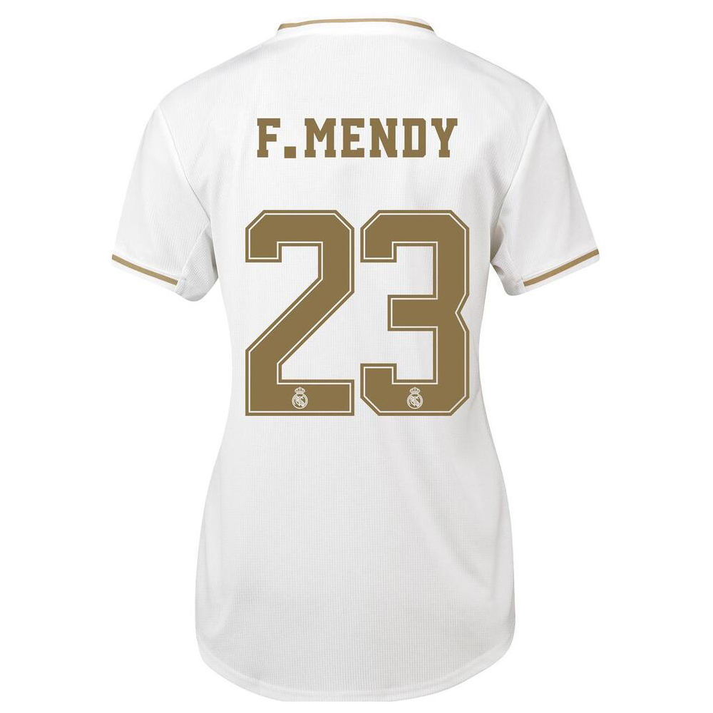 Damen Fußball Ferland Mendy 23 Heimtrikot Weiß Trikot 2019/20 Hemd