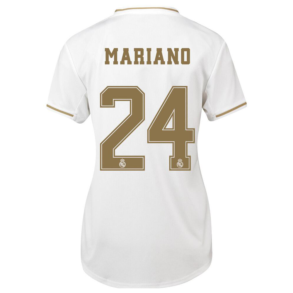 Damen Fußball Mariano Diaz 24 Heimtrikot Weiß Trikot 2019/20 Hemd