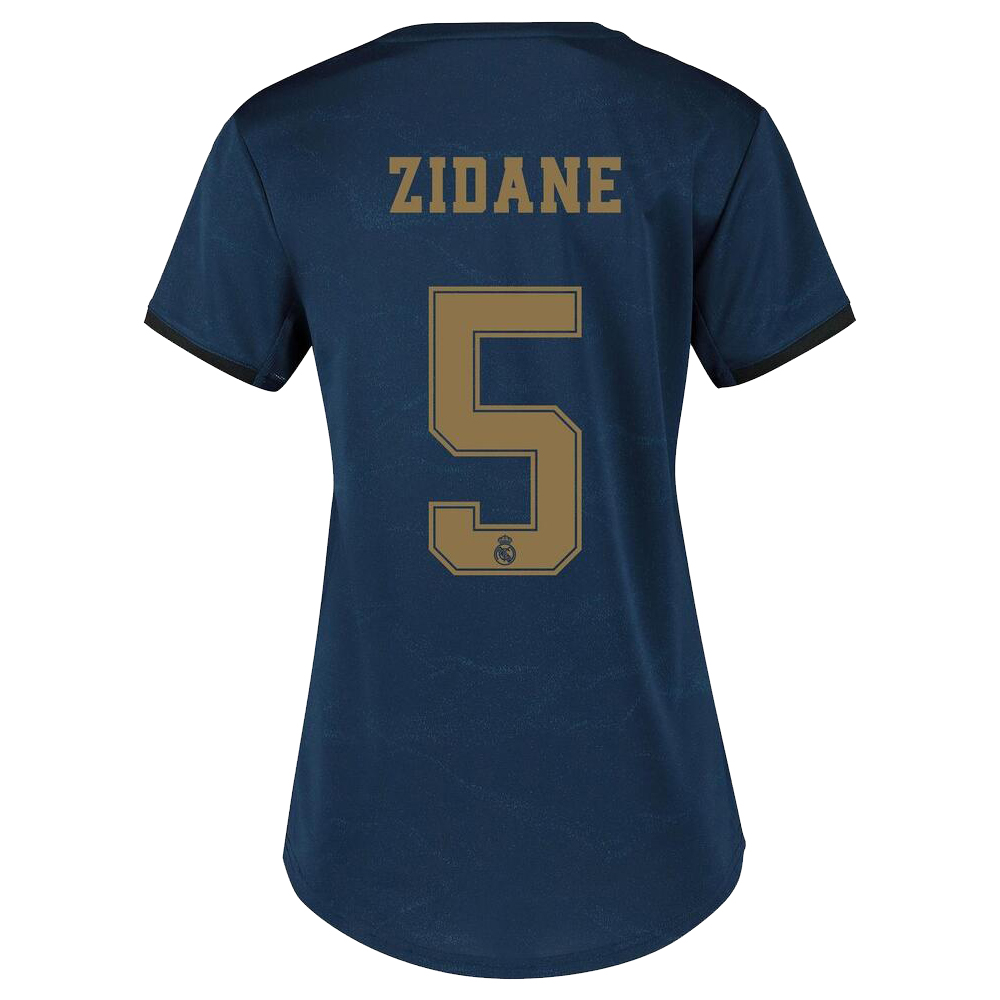 Damen Fußball Zinedine Zidane 5 Auswärtstrikot Marine Trikot 2019/20 Hemd