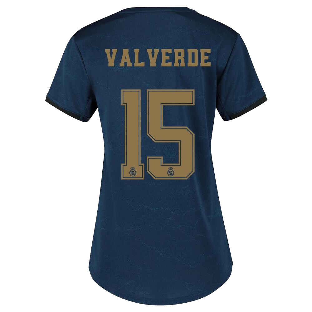Damen Fußball Federico Valverde 15 Auswärtstrikot Marine Trikot 2019/20 Hemd