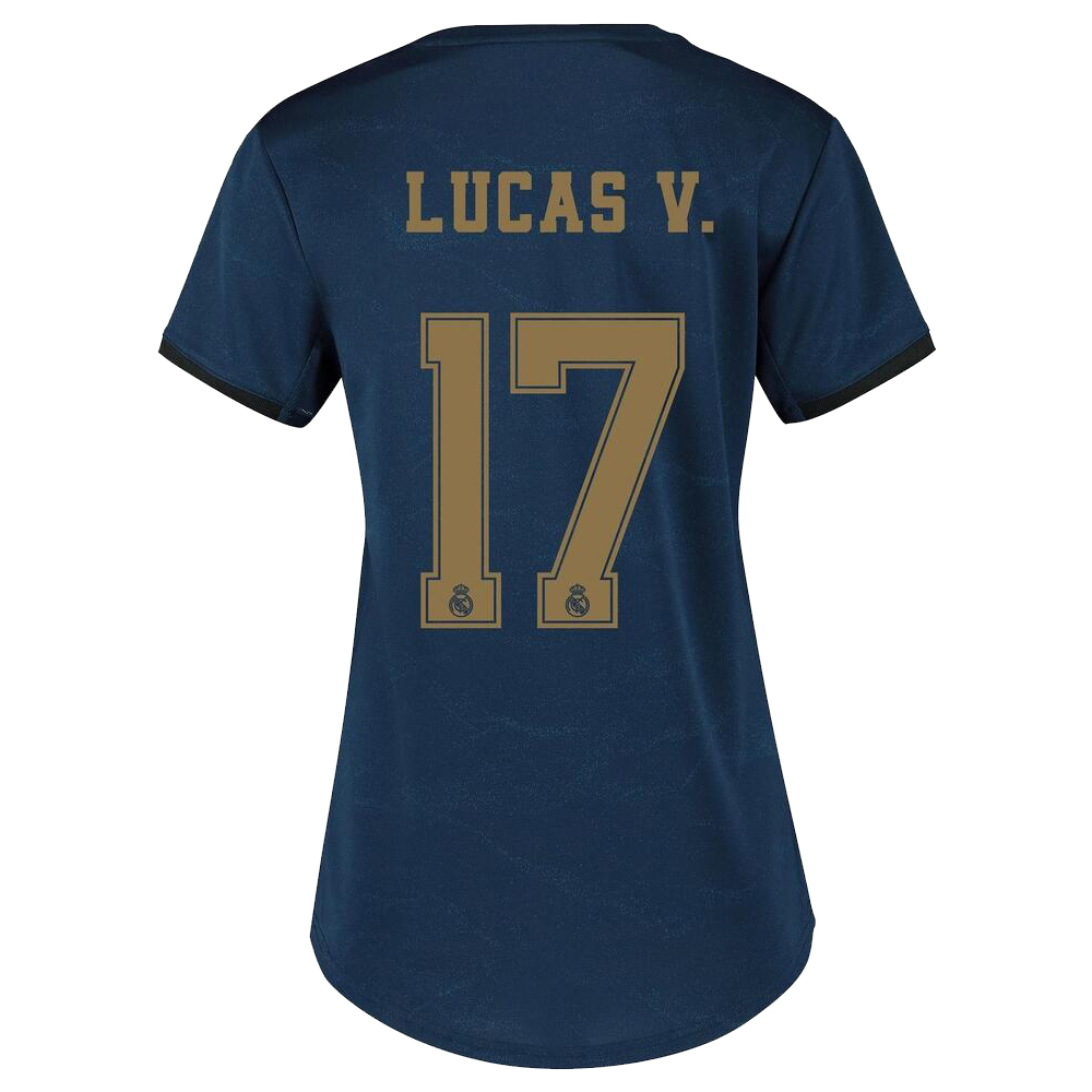 Damen Fußball Lucas Vazquez 17 Auswärtstrikot Marine Trikot 2019/20 Hemd