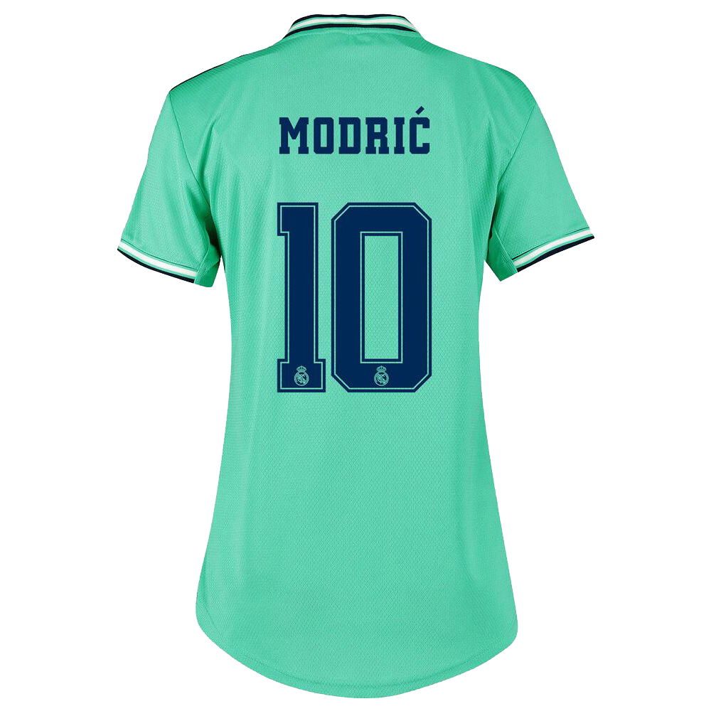 Damen Fußball Luka Modric 10 Ausweichtrikot Grün Trikot 2019/20 Hemd