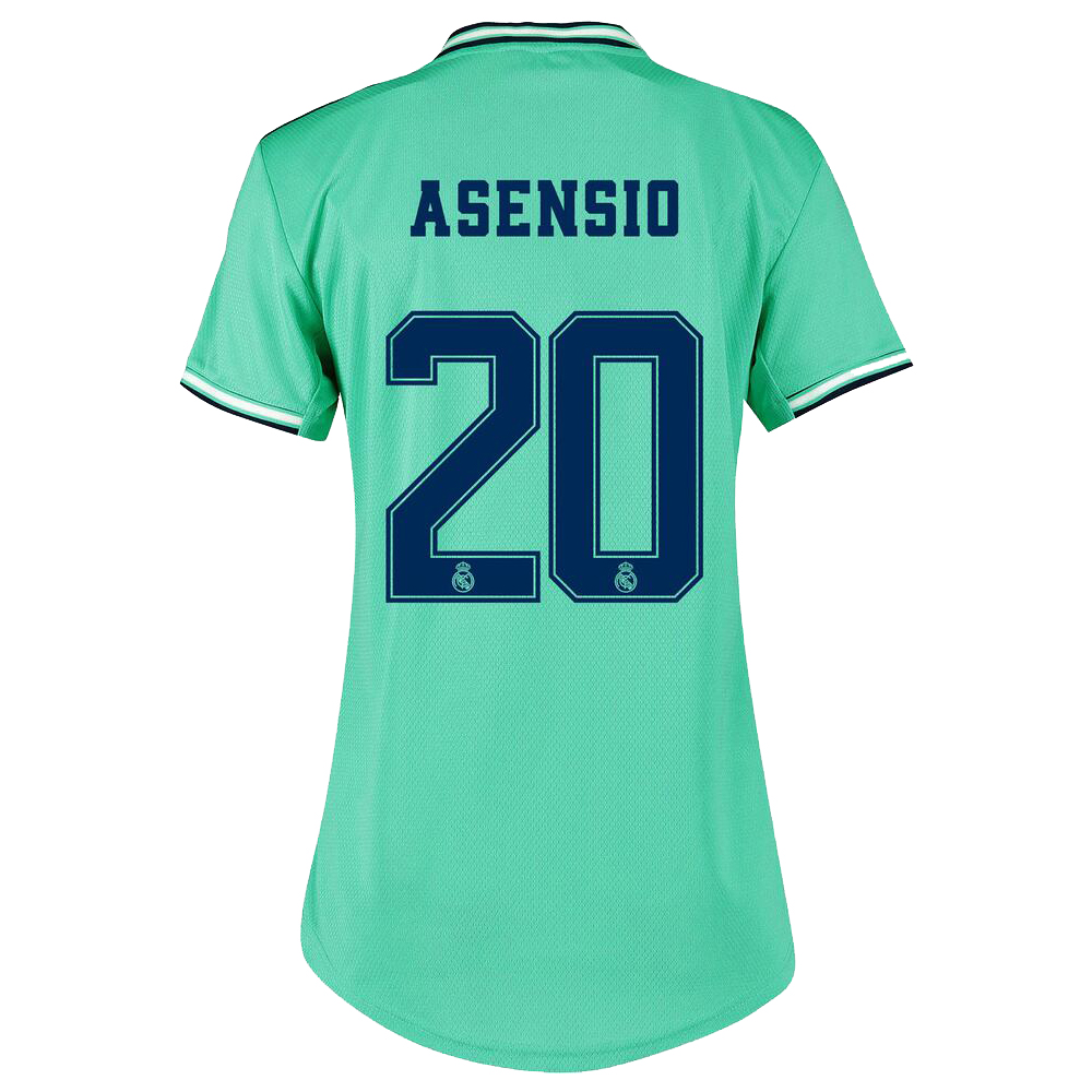 Damen Fußball Marco Asensio 20 Ausweichtrikot Grün Trikot 2019/20 Hemd