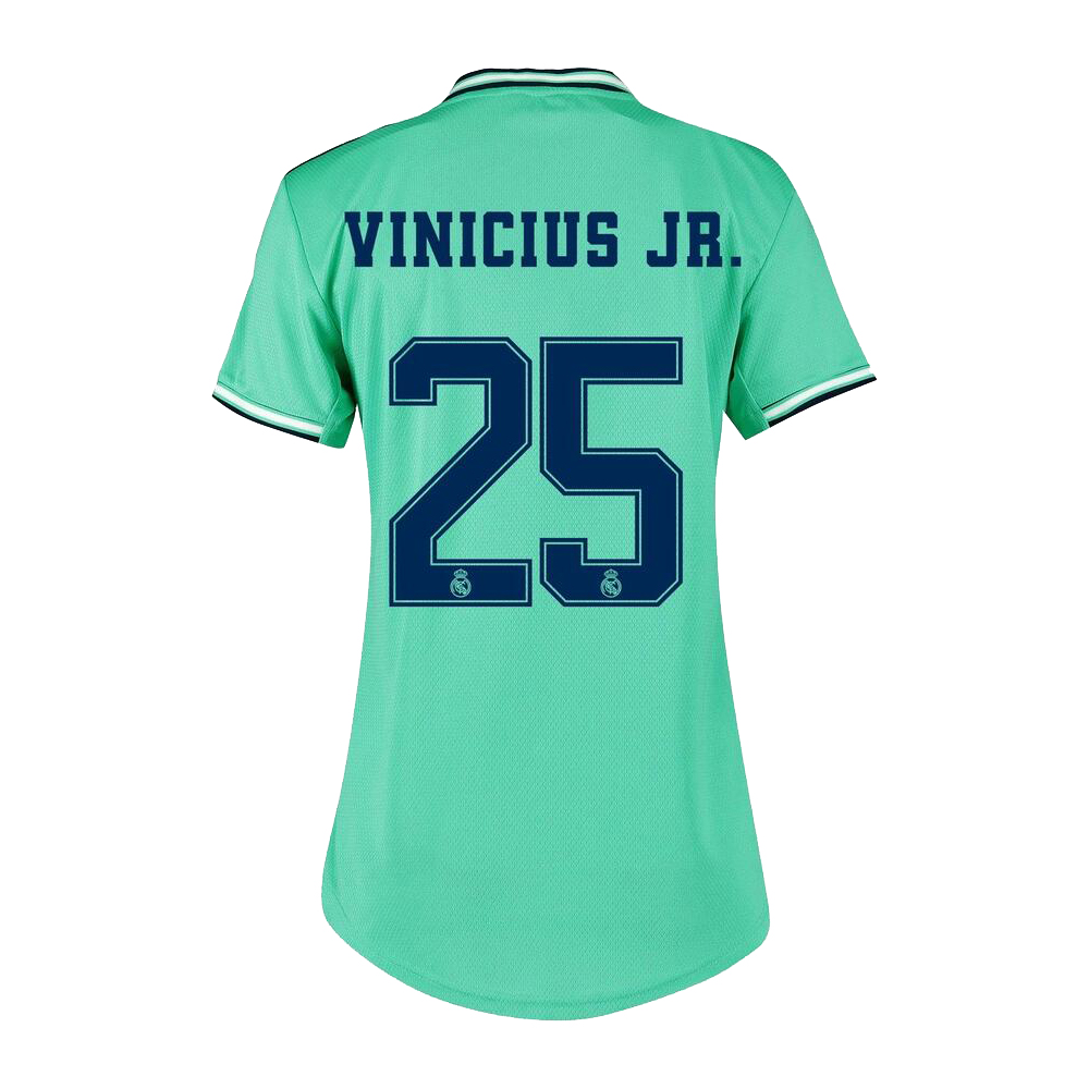 Damen Fußball Vinicius Jr 25 Ausweichtrikot Grün Trikot 2019/20 Hemd
