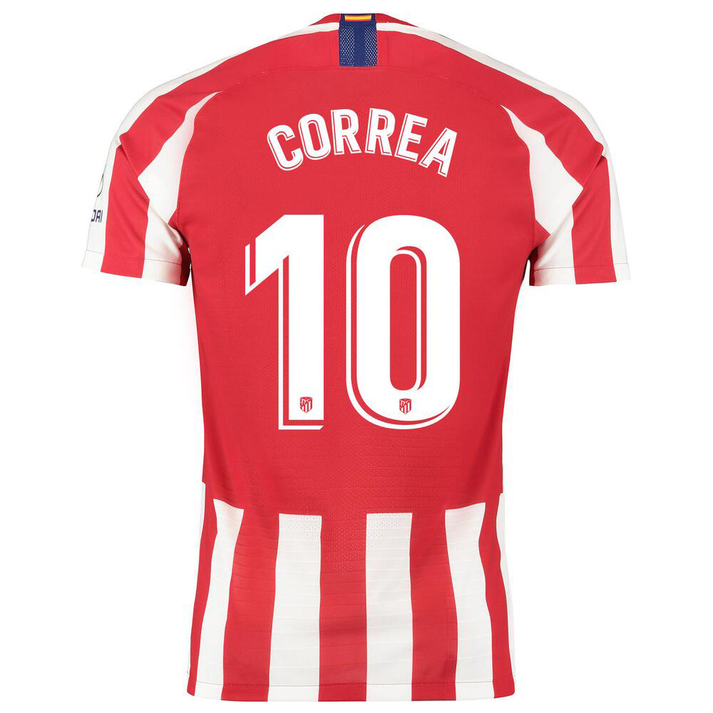 Damen Fußball Angel Correa 10 Heimtrikot Rot Trikot 2019/20 Hemd