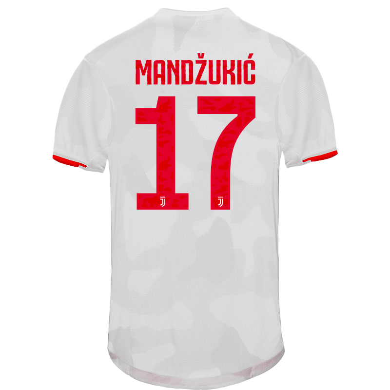 Damen Fußball Mario Mandzukic 17 Auswärtstrikot Grau Trikot 2019/20 Hemd
