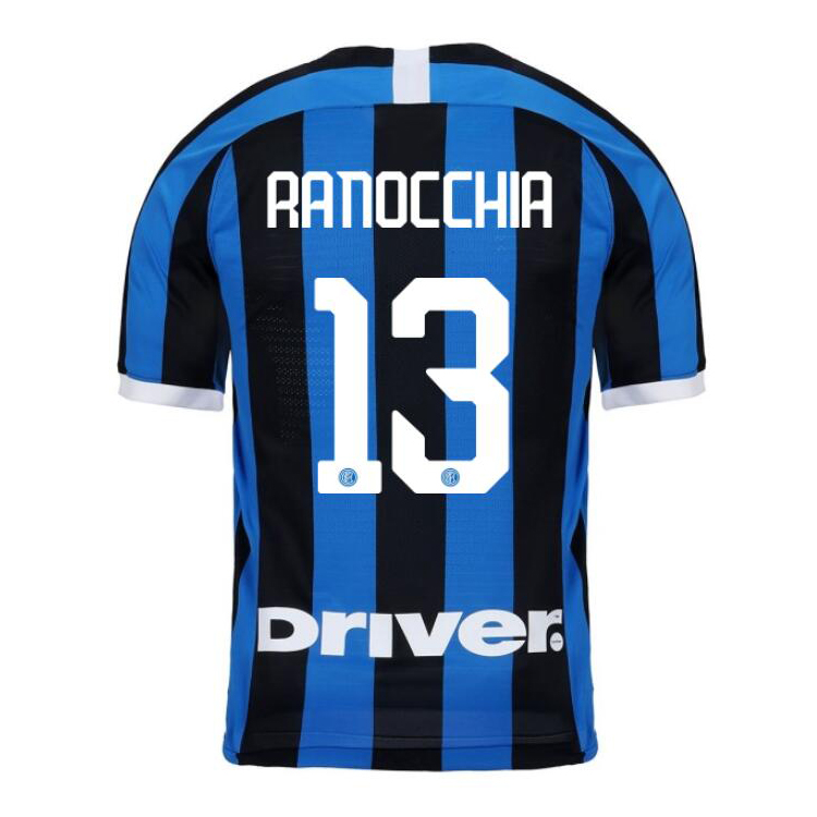 Damen Fußball Andrea Ranocchia 13 Heimtrikot Blau Schwarz Trikot 2019/20 Hemd