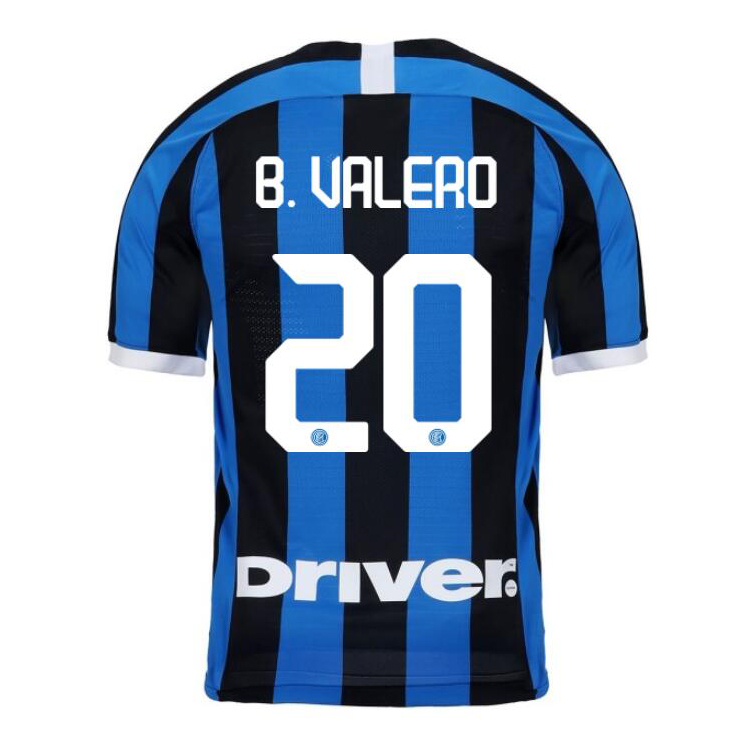 Damen Fußball Borja Valero 20 Heimtrikot Blau Schwarz Trikot 2019/20 Hemd