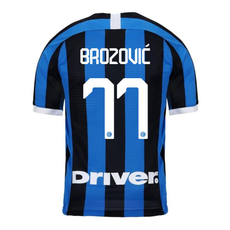 Damen Fußball Marcelo Brozovic 77 Heimtrikot Blau Schwarz Trikot 2019/20 Hemd