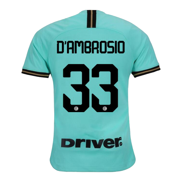 Damen Fußball Danilo D'ambrosio 33 Auswärtstrikot Grün Trikot 2019/20 Hemd