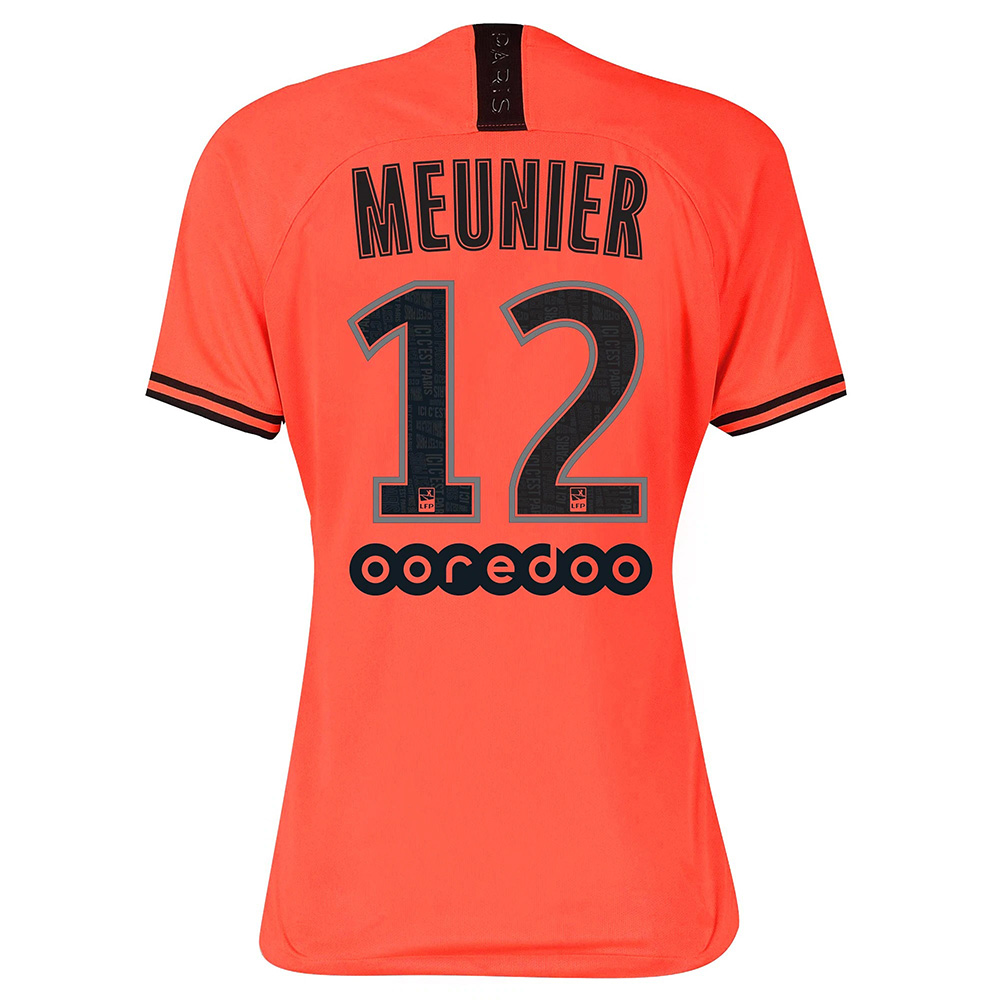 Damen Fußball Thomas Meunier 12 Auswärtstrikot Orange Trikot 2019/20 Hemd