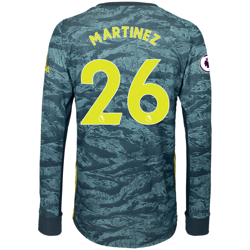 Kinder Fußball Emiliano Martinez 26 Torwart Grün Gelb Trikot 2019/20 Hemd