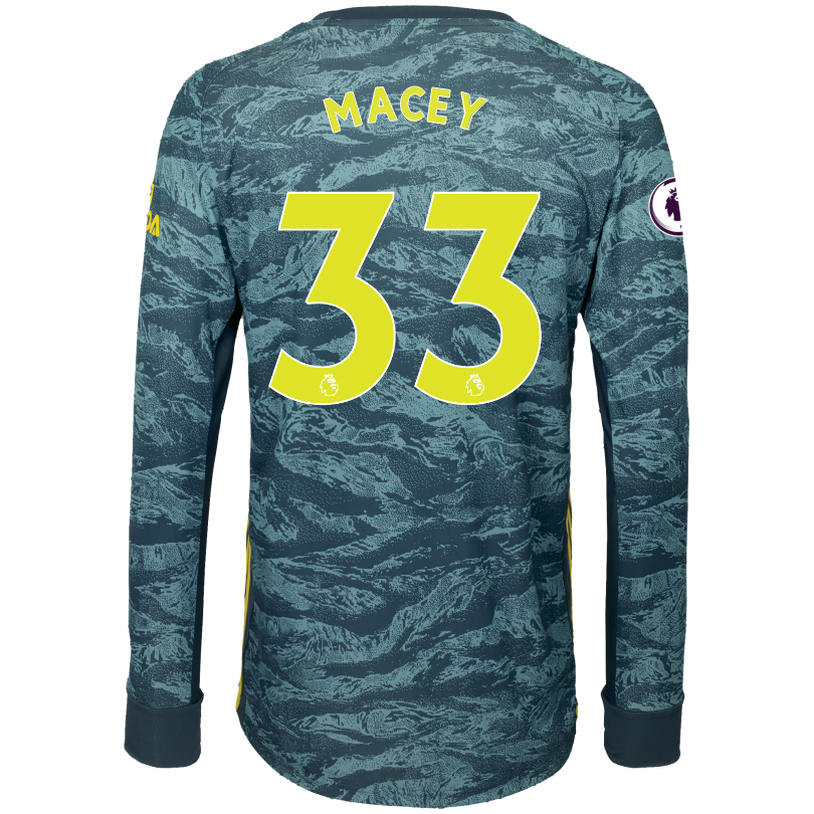 Kinder Fußball Matt Macey 33 Torwart Grün Gelb Trikot 2019/20 Hemd