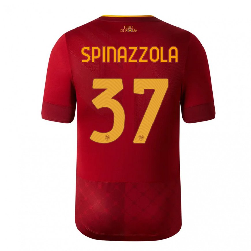 Kandiny Kinder Leonardo Spinazzola #37 Rotbraun Heimtrikot Trikot 2022/23 T-shirt