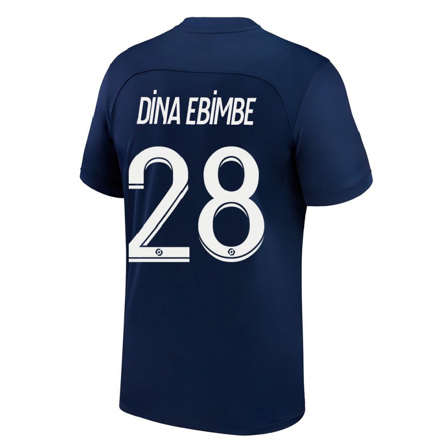Kandiny Kinder Eric Junior Dina Ebimbe #28 Dunkelblau Rot Heimtrikot Trikot 2022/23 T-shirt