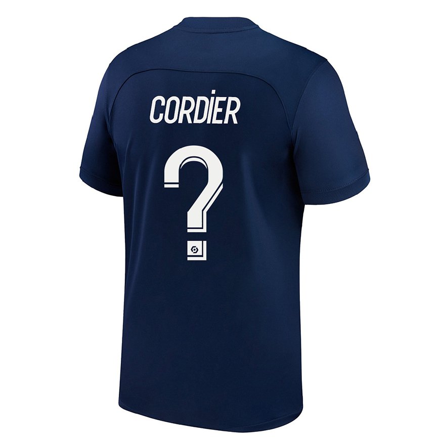 Kandiny Kinder Thomas Cordier #0 Dunkelblau Rot Heimtrikot Trikot 2022/23 T-shirt