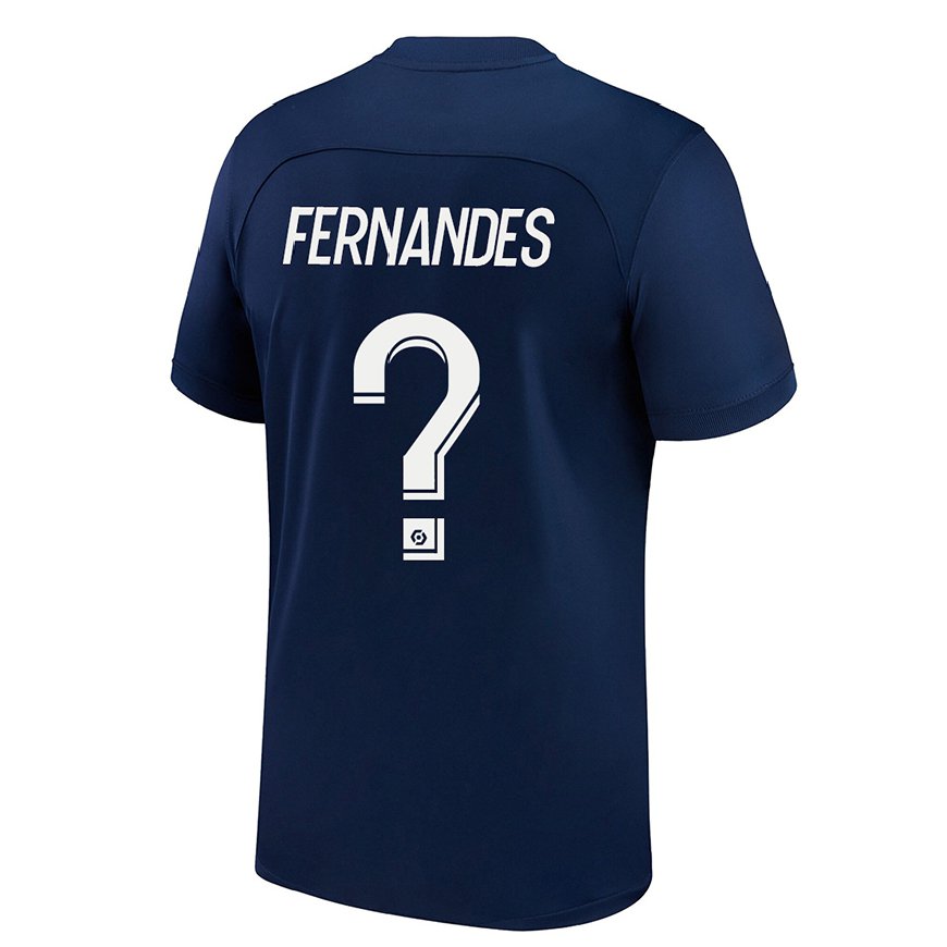 Kandiny Kinder Rafael Fernandes #0 Dunkelblau Rot Heimtrikot Trikot 2022/23 T-shirt