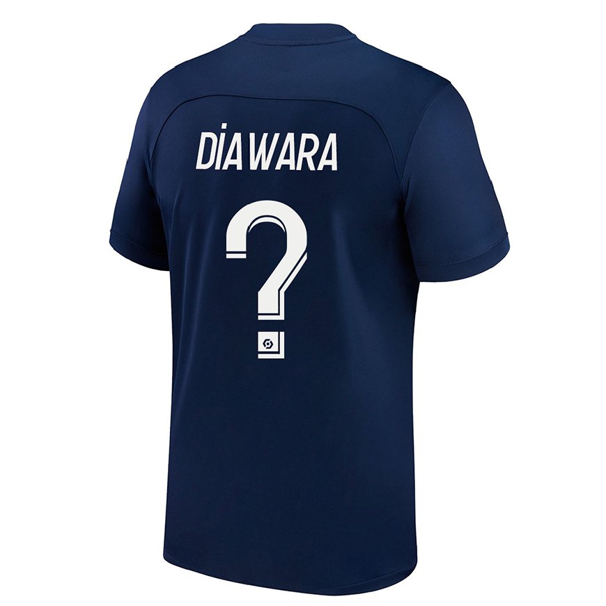 Kandiny Kinder Lahna Diawara #0 Dunkelblau Rot Heimtrikot Trikot 2022/23 T-shirt