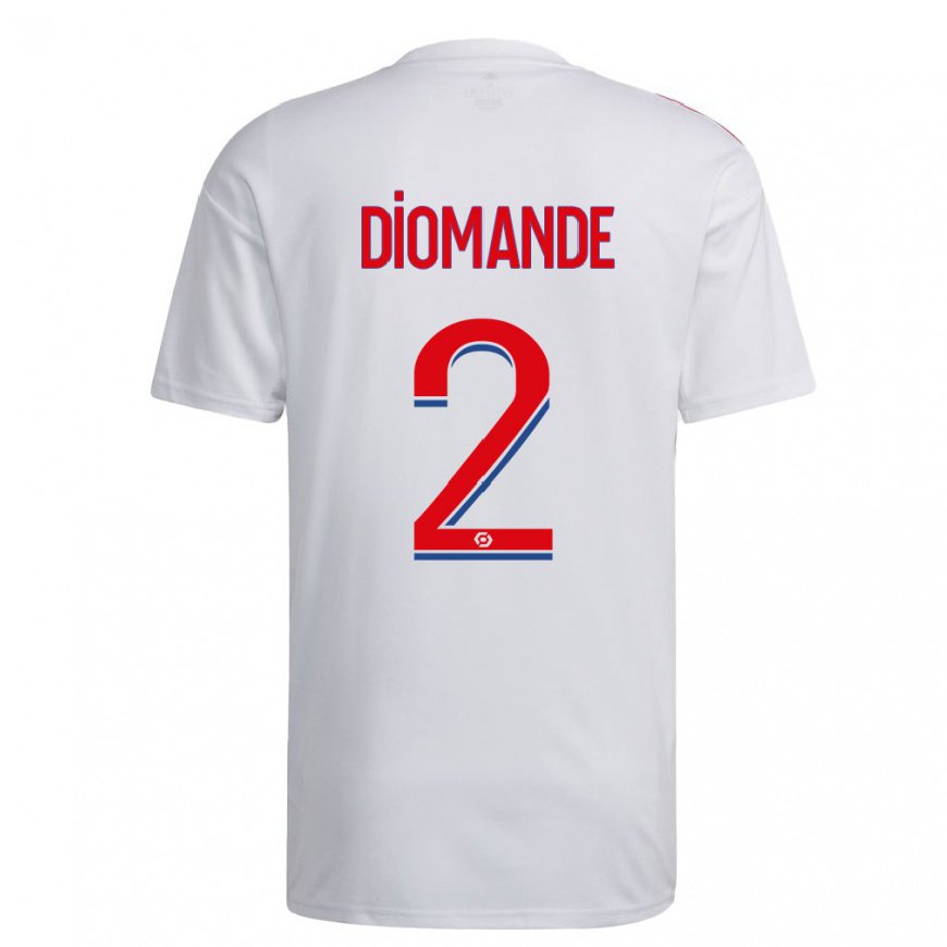 Kandiny Kinder Sinaly Diomande #2 Weiß Blau Rot Heimtrikot Trikot 2022/23 T-shirt