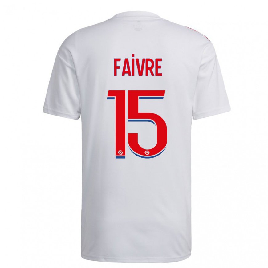 Kandiny Kinder Romain Faivre #15 Weiß Blau Rot Heimtrikot Trikot 2022/23 T-shirt