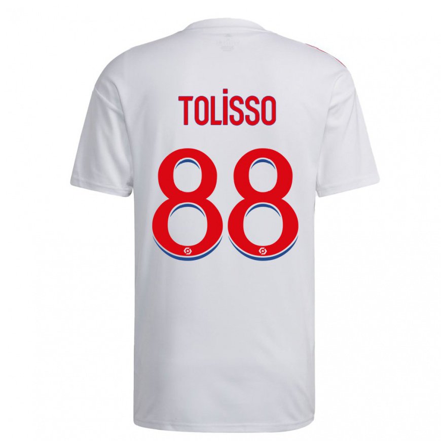 Kandiny Kinder Corentin Tolisso #88 Weiß Blau Rot Heimtrikot Trikot 2022/23 T-shirt