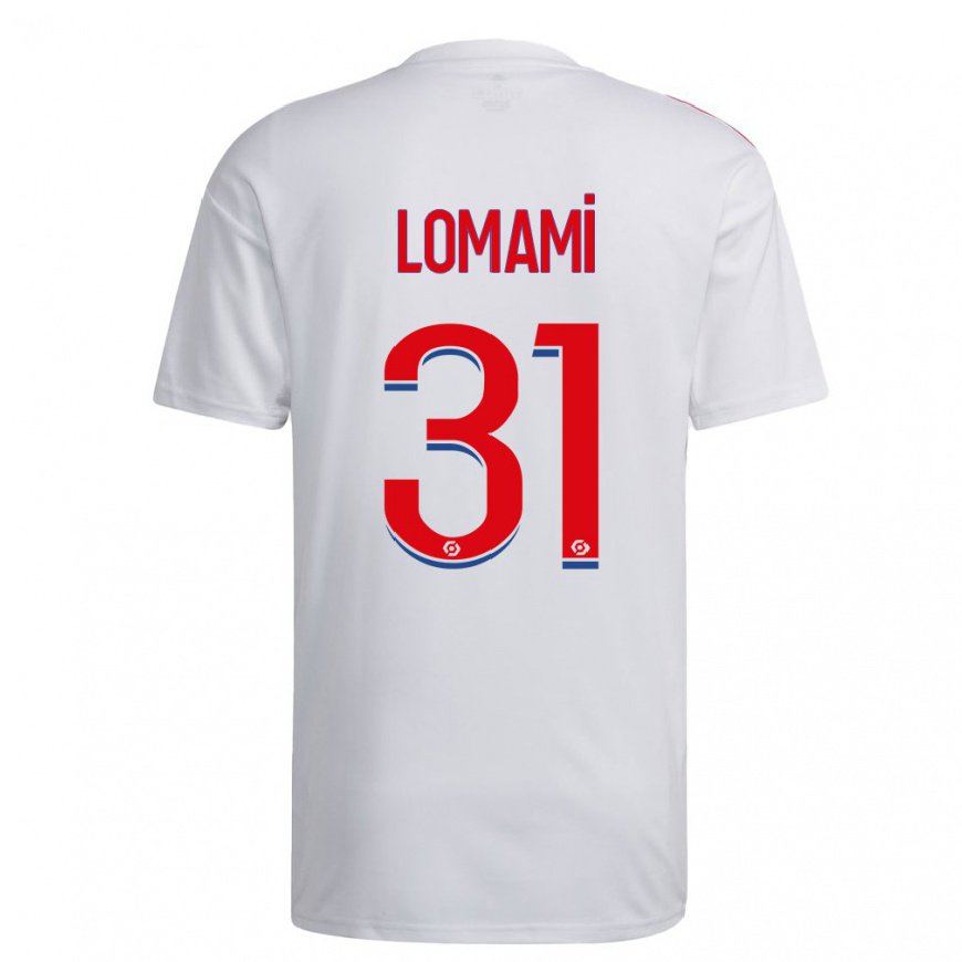 Kandiny Kinder Irvyn Lomami #31 Weiß Blau Rot Heimtrikot Trikot 2022/23 T-shirt
