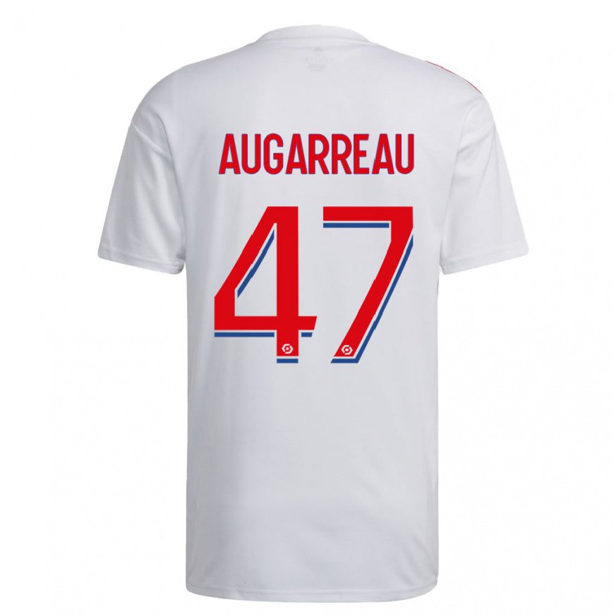 Kandiny Kinder Sofiane Augarreau #47 Weiß Blau Rot Heimtrikot Trikot 2022/23 T-shirt
