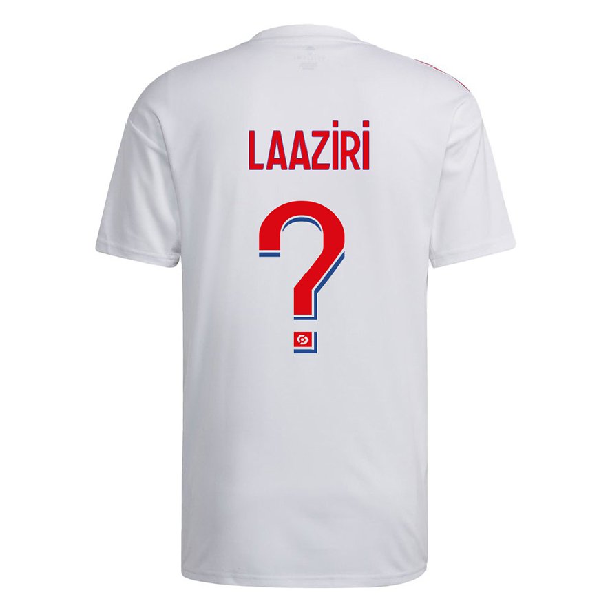 Kandiny Kinder Achraf Laaziri #0 Weiß Blau Rot Heimtrikot Trikot 2022/23 T-shirt