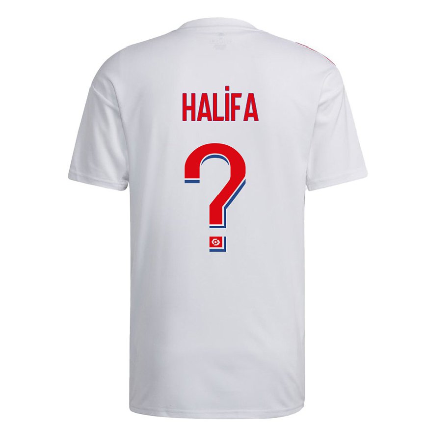 Kandiny Kinder Islam Halifa #0 Weiß Blau Rot Heimtrikot Trikot 2022/23 T-shirt