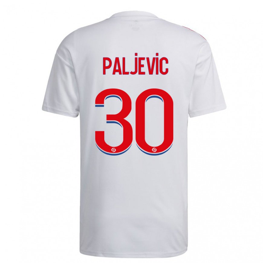 Kandiny Kinder Alyssia Paljevic #30 Weiß Blau Rot Heimtrikot Trikot 2022/23 T-shirt