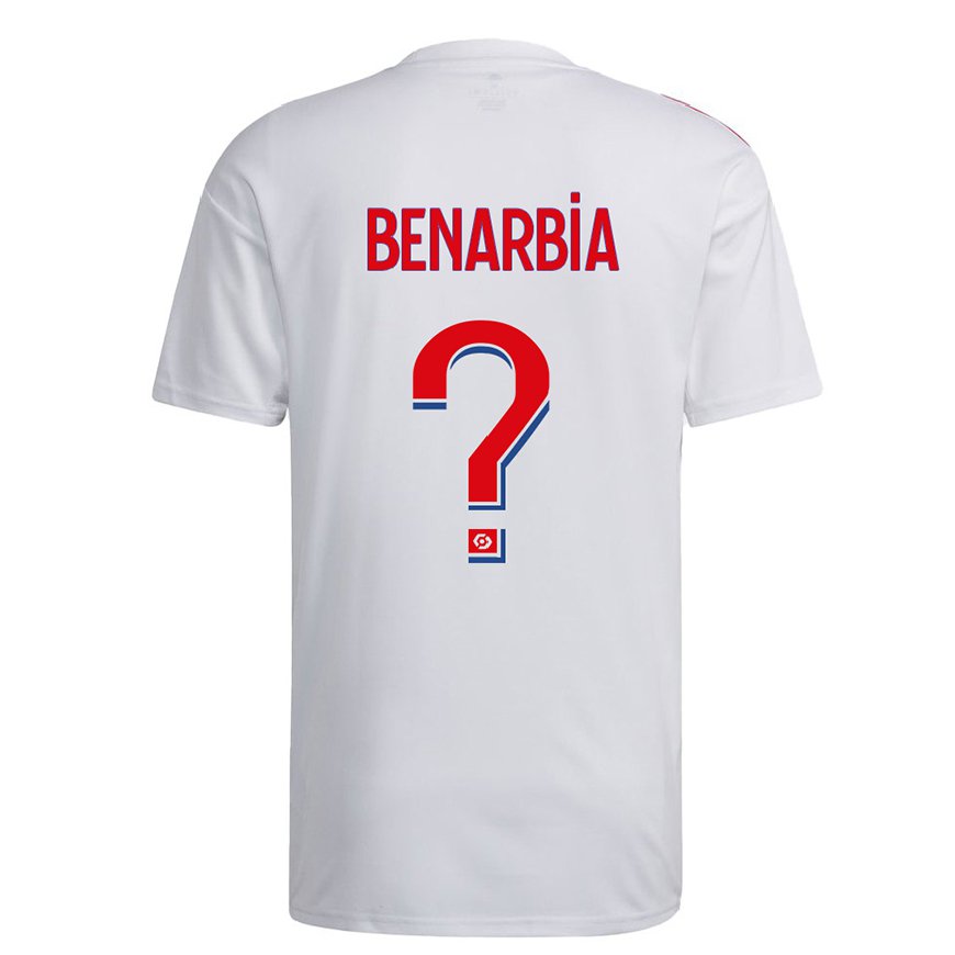 Kandiny Kinder Fares Benarbia #0 Weiß Blau Rot Heimtrikot Trikot 2022/23 T-shirt