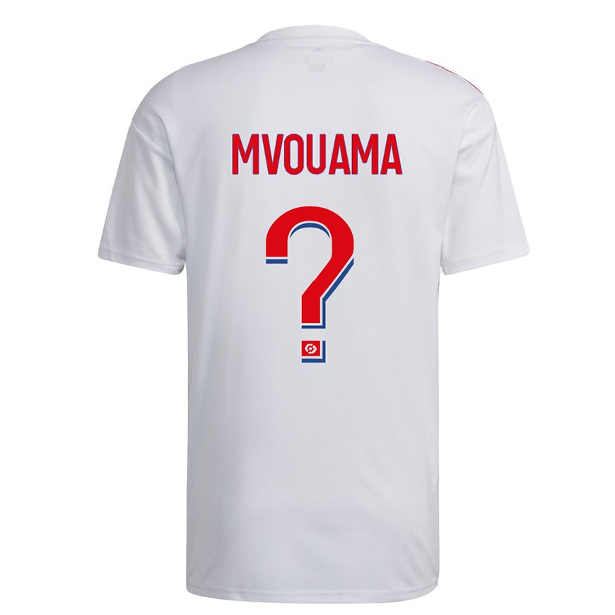 Kandiny Kinder Olivier Mvouama #0 Weiß Blau Rot Heimtrikot Trikot 2022/23 T-shirt