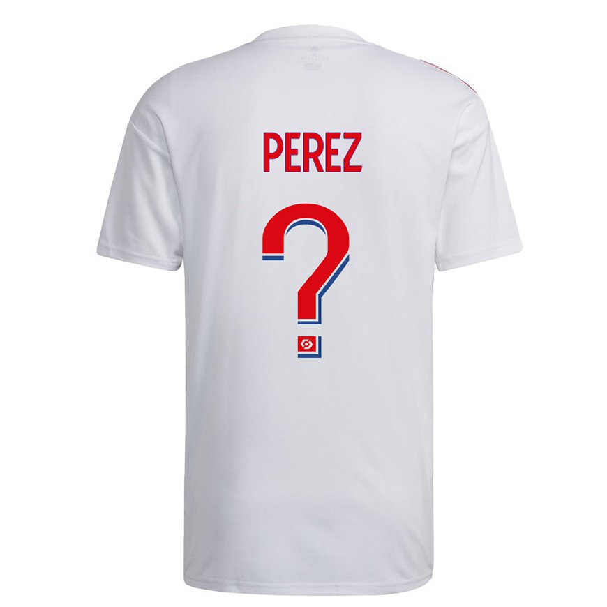 Kandiny Kinder Axel Perez #0 Weiß Blau Rot Heimtrikot Trikot 2022/23 T-shirt