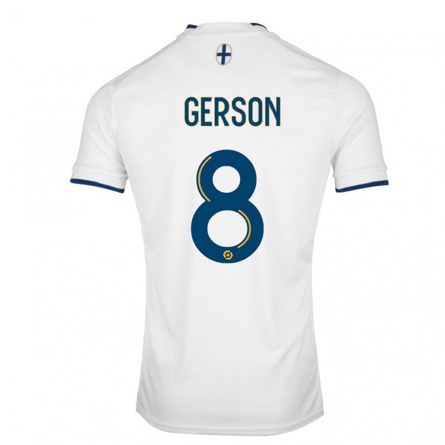 Kandiny Kinder Gerson #8 Weißer Saphir Heimtrikot Trikot 2022/23 T-shirt