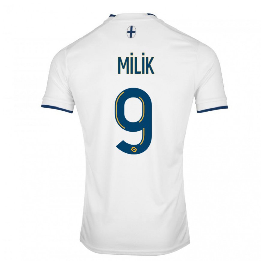 Kandiny Kinder Arkadiusz Milik #9 Weißer Saphir Heimtrikot Trikot 2022/23 T-shirt