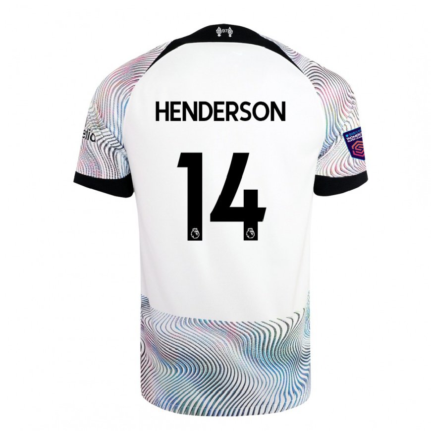 Kandiny Kinder Henderson #14 Weiß Bunt Auswärtstrikot Trikot 2022/23 T-shirt