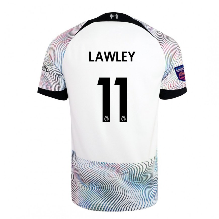 Kandiny Kinder Melissa Lawley #11 Weiß Bunt Auswärtstrikot Trikot 2022/23 T-shirt