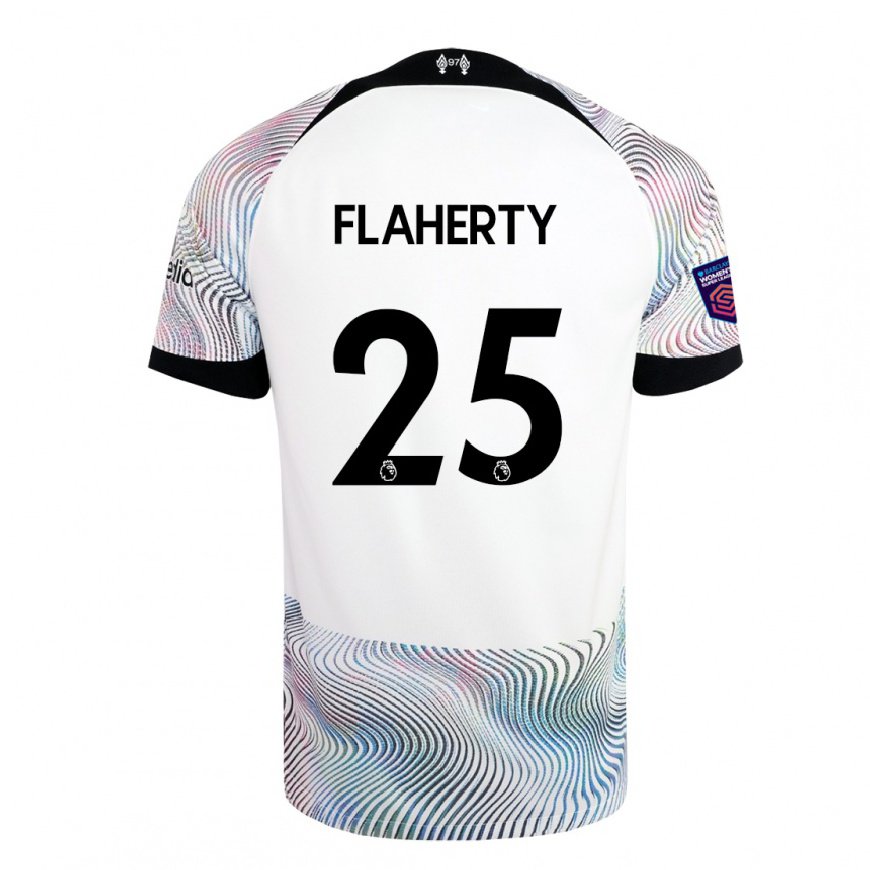 Kandiny Kinder Gilly Flaherty #25 Weiß Bunt Auswärtstrikot Trikot 2022/23 T-shirt