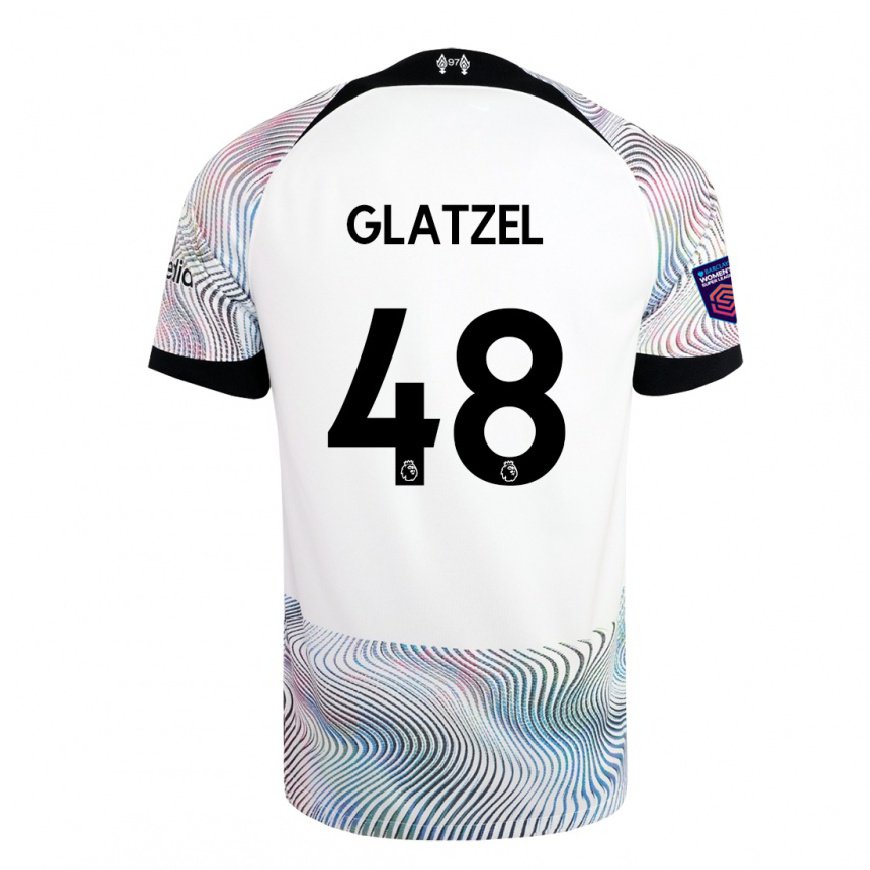 Kandiny Kinder Paul Glatzel #48 Weiß Bunt Auswärtstrikot Trikot 2022/23 T-shirt