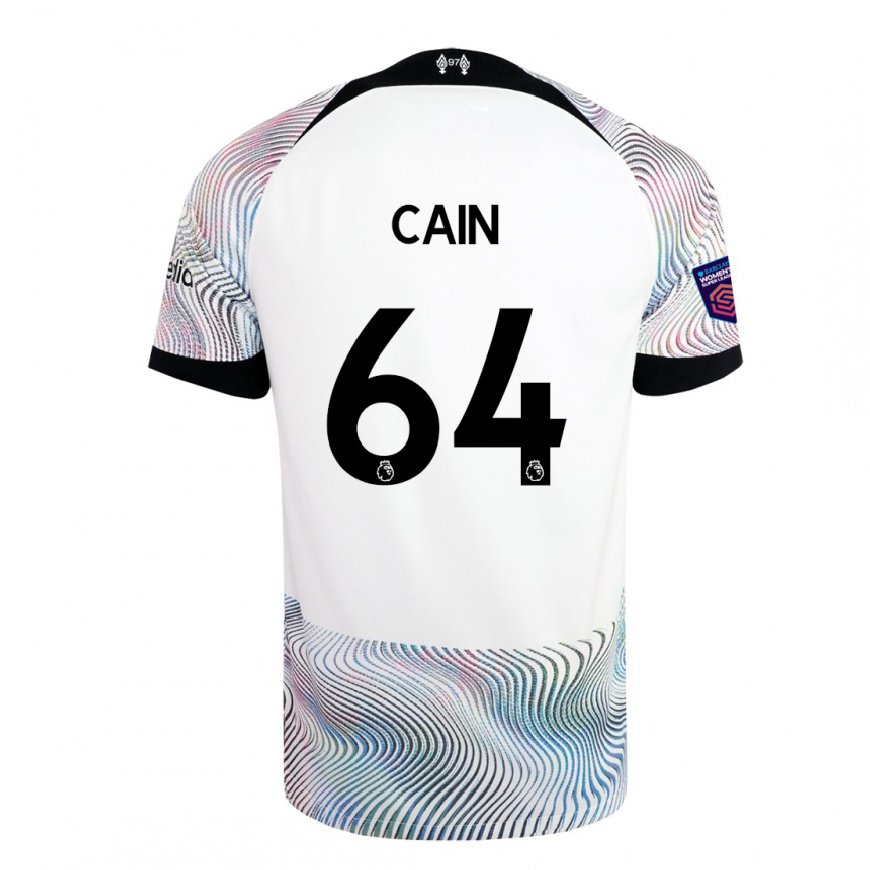 Kandiny Kinder Jake Cain #64 Weiß Bunt Auswärtstrikot Trikot 2022/23 T-shirt