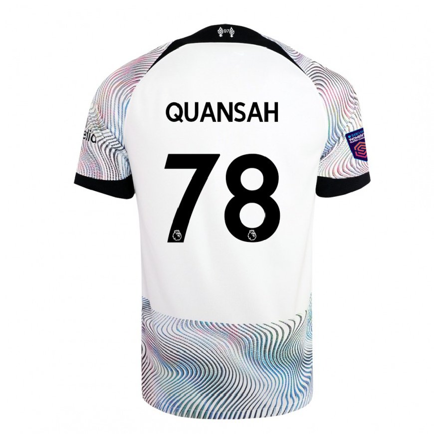 Kandiny Kinder Jarell Quansah #78 Weiß Bunt Auswärtstrikot Trikot 2022/23 T-shirt