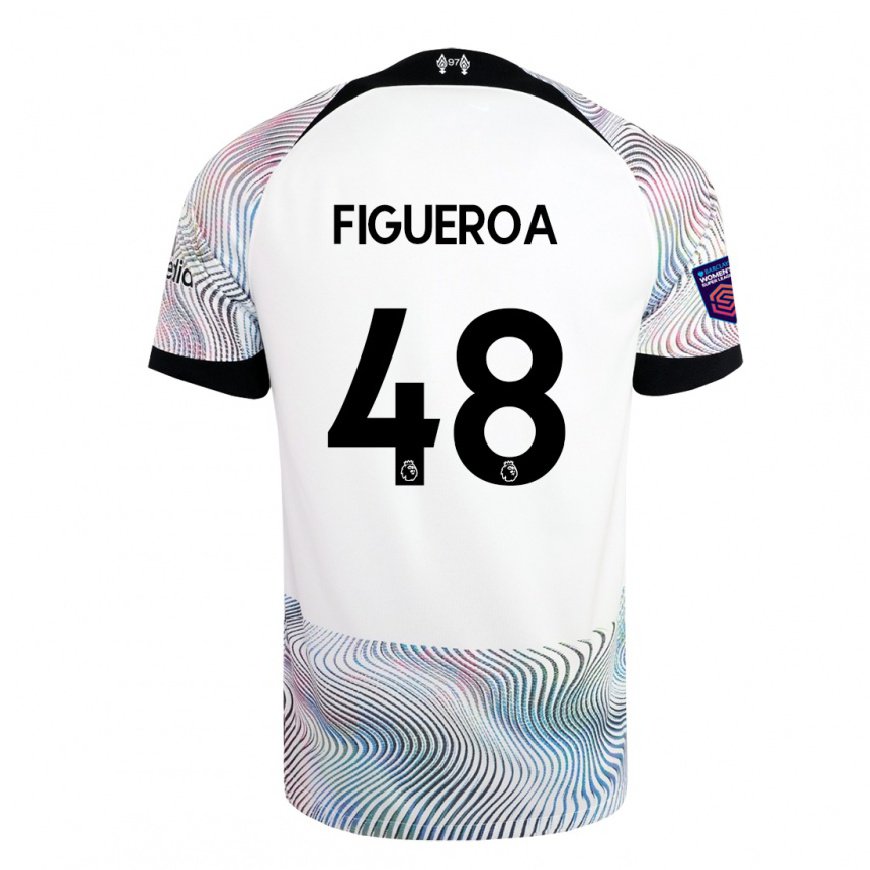 Kandiny Kinder Keyrol Figueroa #48 Weiß Bunt Auswärtstrikot Trikot 2022/23 T-shirt
