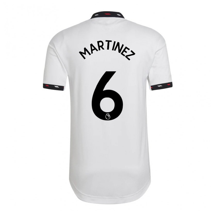 Kandiny Kinder Lisandro Martinez #6 Weiß Auswärtstrikot Trikot 2022/23 T-shirt